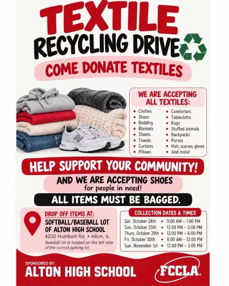 Textile Recycling Drive event flyer