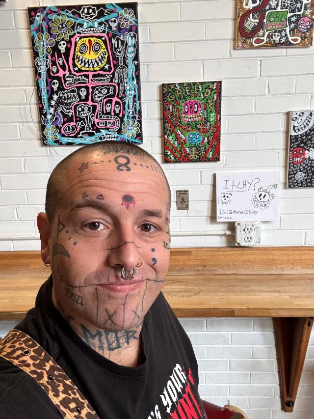Itchy? and his art at Milton Schoolhouse