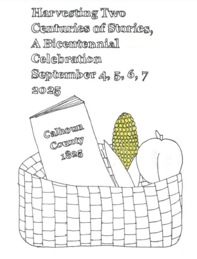Ellie Friedel had the winning 2025 Calhoun County Fair Theme drawing shown here.