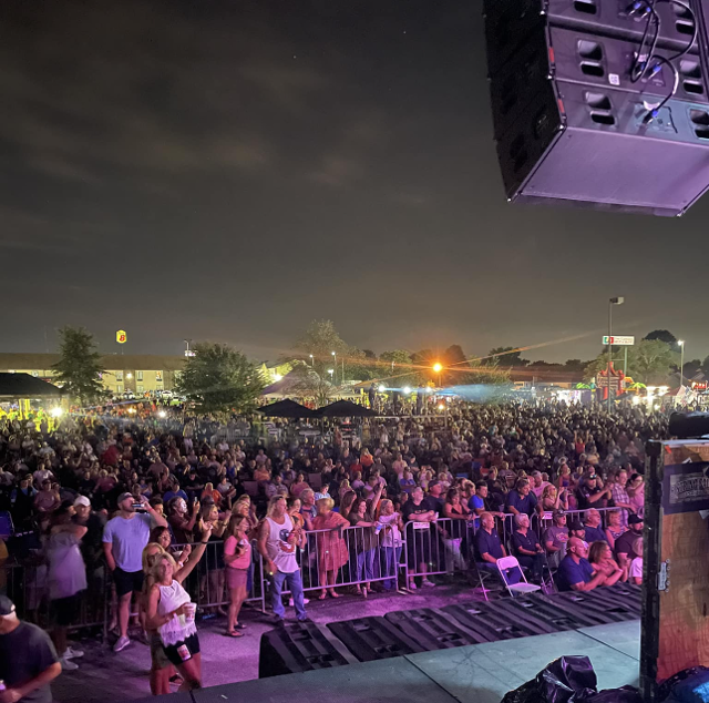 The entertainment Saturday night in Pontoon Beach at the Party On The Beach drew capacity crowds.