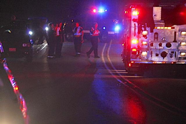 Alton Police did accident reconstruction following a pedestrian being hit on Fosterburg Road on Wednesday night. (Photos by Chris Rhodes)