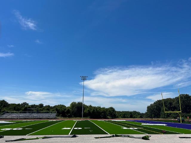 A view of Civic Memorial Field's new turf.