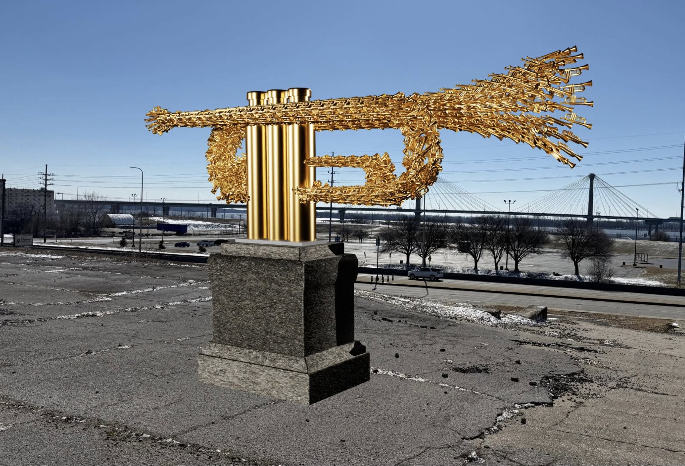 Local Artist to Debut Miles Davis Tribute Sculpture Made Out of 1,000 Trumpets