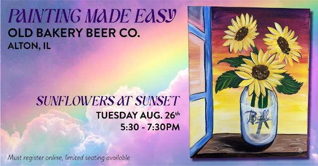 Sunflowers at Sunset