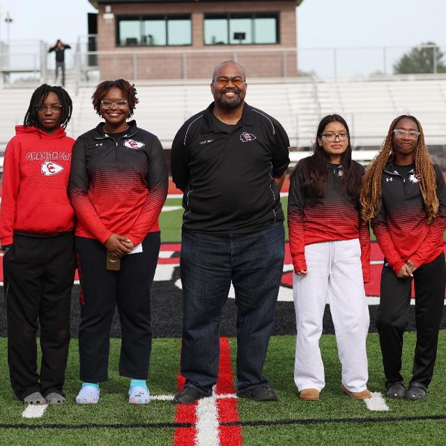Granite City's four girls track & field seniors this past spring: Lania Davis, Naiesha Henry, Itzel Villalba and Sydney Williams.