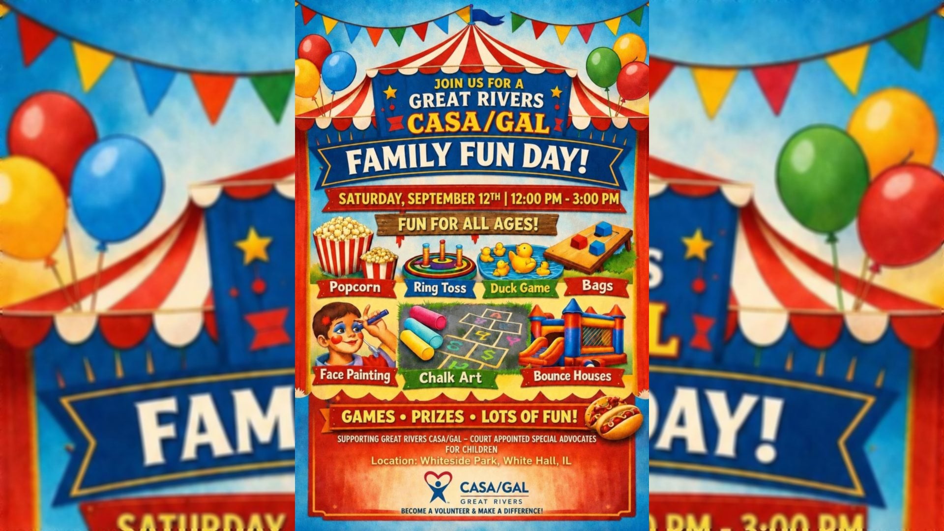 Great Rivers CASA/GAL Marketing Coordinator Billy Springman Announces Free Family Fun Day in White Hall