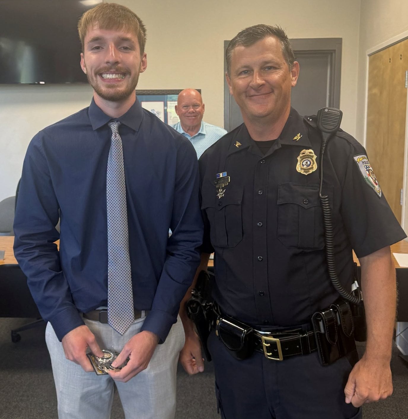 Swansea Officer Ashton Bade is shown, a new addition.