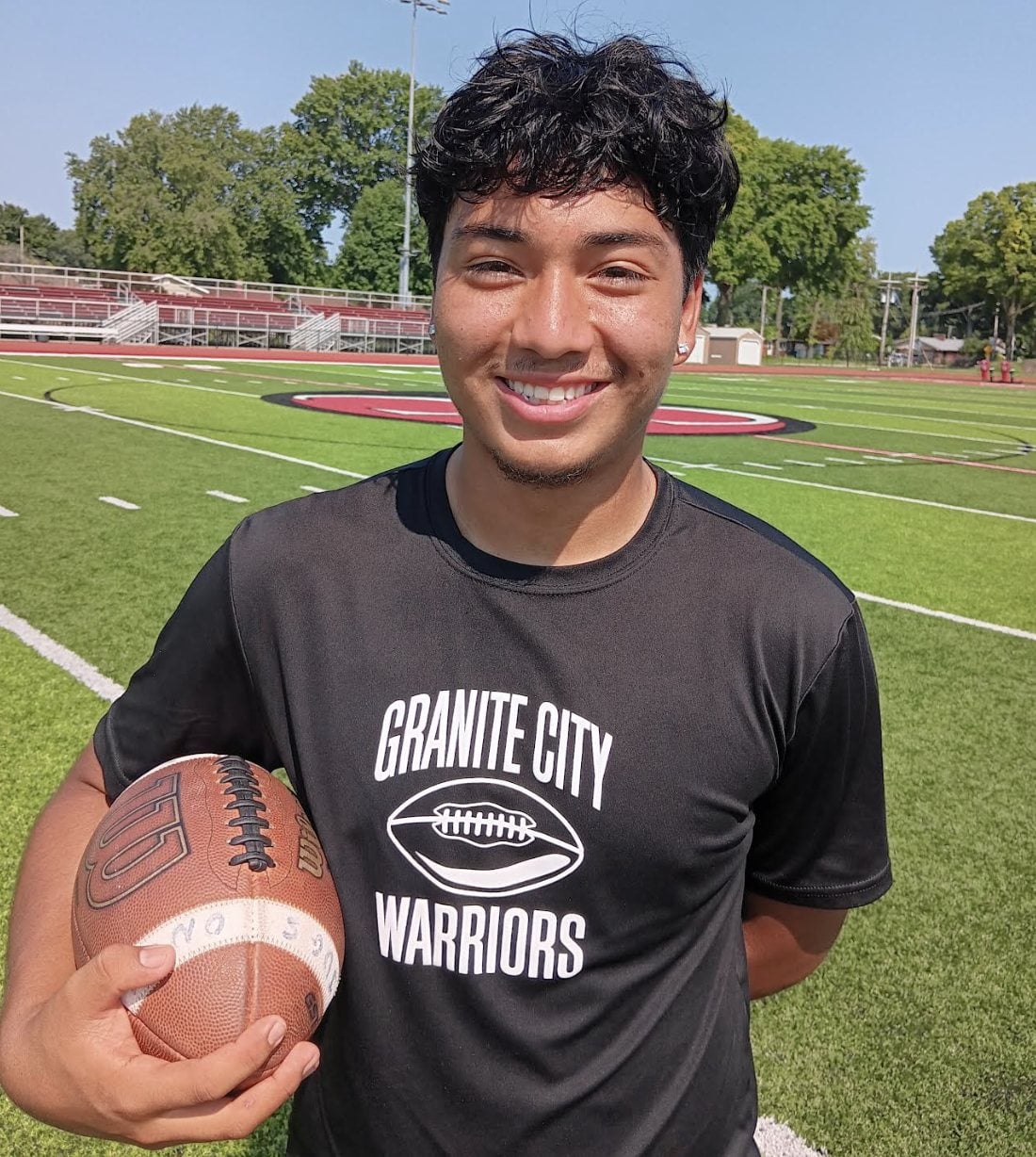 Granite City football team's senior quarterback Jesus Atilano. 