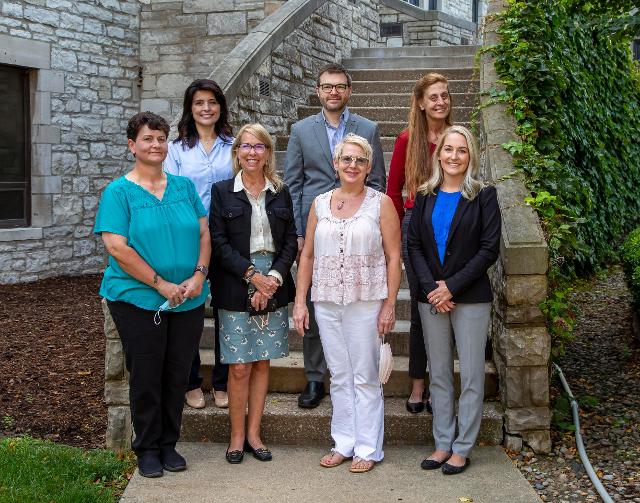  L&C welcomes new team members for the 2021-2022 academic year. Pictured above, in the front row, from left to right, are Lisa Reid, Nursing; Vice President of Academic Affairs and Dean of Transfer Programs Jill Lane; Juliet Jackson, Music and Chrissy Wiley, Dental Assisting/Dental Hygiene. In the second row, from left to right, are Christina Wickenhauser, Accounting; Dean of Liberal Arts, Business & IT Michael Sunblad and Dean of Career Programs Sue Czerwinski.