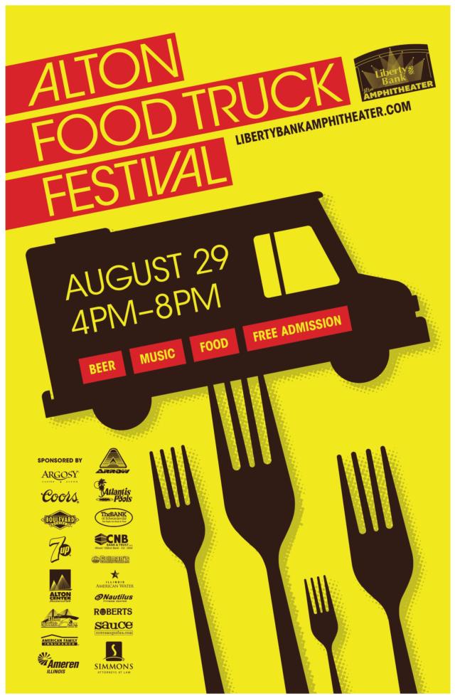Alton Food Truck Festival poster, courtesy of Evintiv.