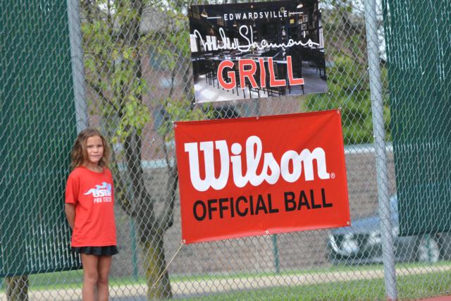 Ball girls and boys were an important component of the Edwardsville Futures Tourney. (Photo by Dan Brannan)