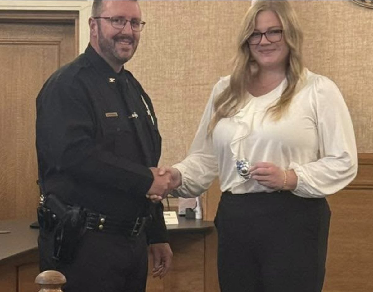 New Granite City Police officer Autumn Dunn is being welcomed to the staff.