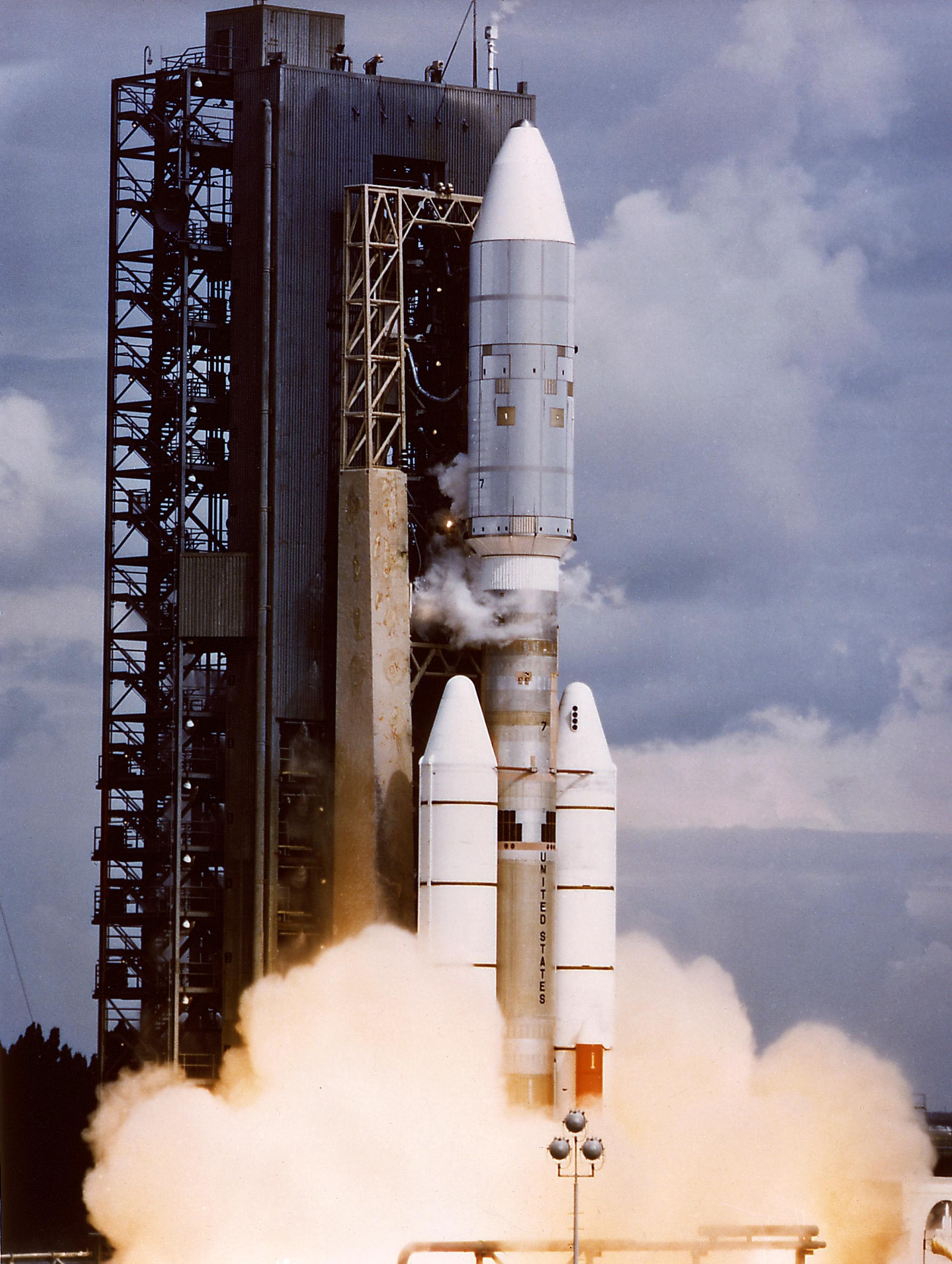 The launch of Voyager 2 on Aug. 20, 1977.