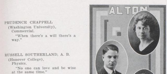Prudence Chappell Alton High School Tatler Yearbook, 1924