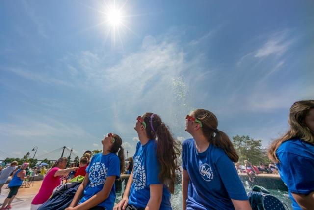 Eclipse watchers were not disappointed Monday at the Liberty Bank Alton Amphtiheater for what turned out to be a spectacular event. (Photos by Michael Weaver)