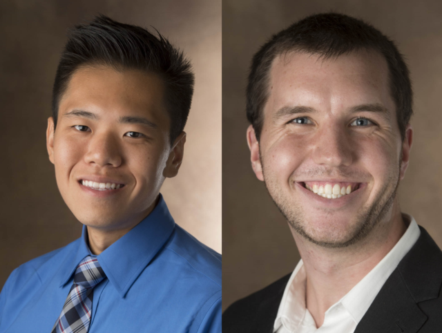 Photos: SIU SDM third year student Sonny Song and fourth year student Spencer Blackham.