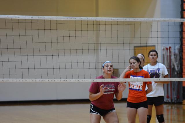 Rachel Pranger is shown in a drill.