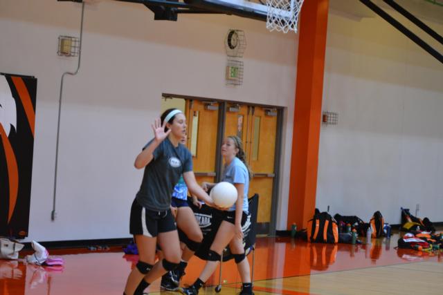 Edwardsville High School volleyball players have worked on a variety of fundamentals in workouts so far this season.