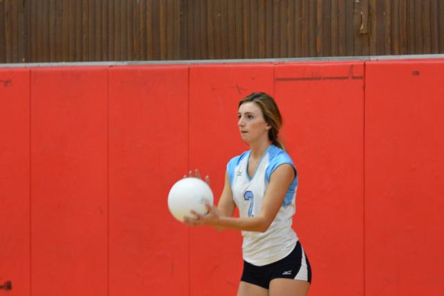 Mackenzie Thurston had a dominating night for Jersey on Tuesday with 13 kills, 15 digs and 10 points. (Photo by Dan Brannan)