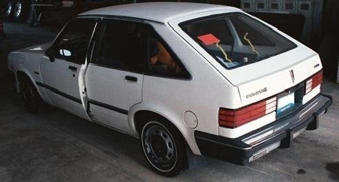 Tammy&rsquo;s car, a 1985 White Pontiac T1000.