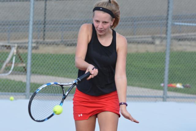 Alton's No. 1 singles player Abby Fischer