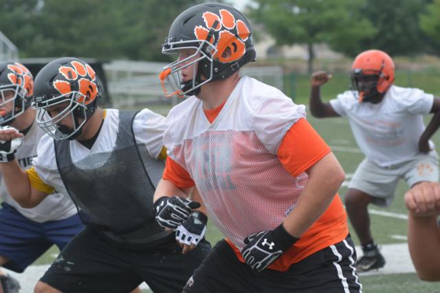 Edwardsville's offensive and defensive line should be strong once again under the guidance of the Tiger football coaching staff. (Photo by Dan Brannan)