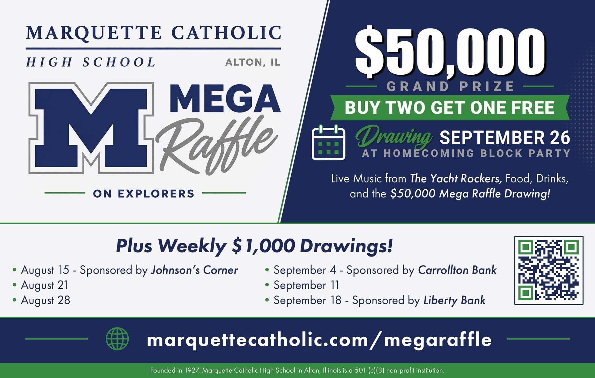 Marquette Catholic Mega Raffle Homecoming Block Party 2026