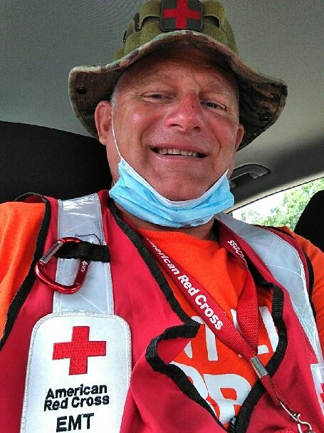 Red Cross volunteer Dennis Grooms