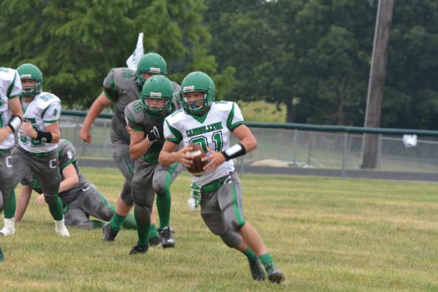 Carrollton's Wade Prough tossed two touchdown passes on Friday night against Brown County at Mount Sterling.