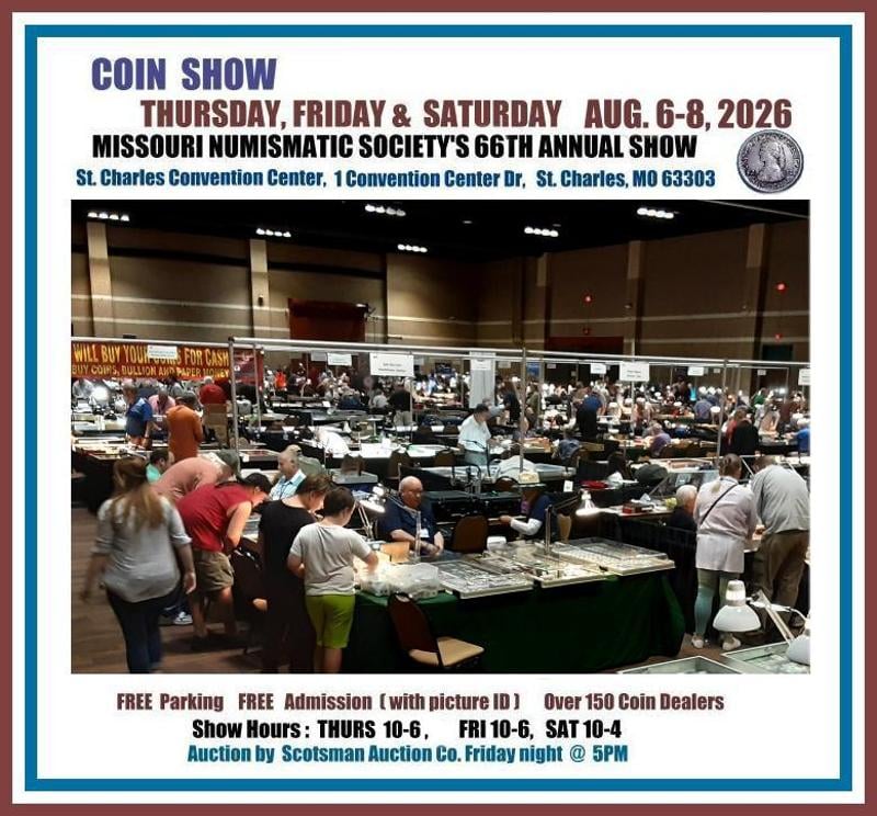 Missouri Numismatic Society's 66th Annual Coin Show event flyer