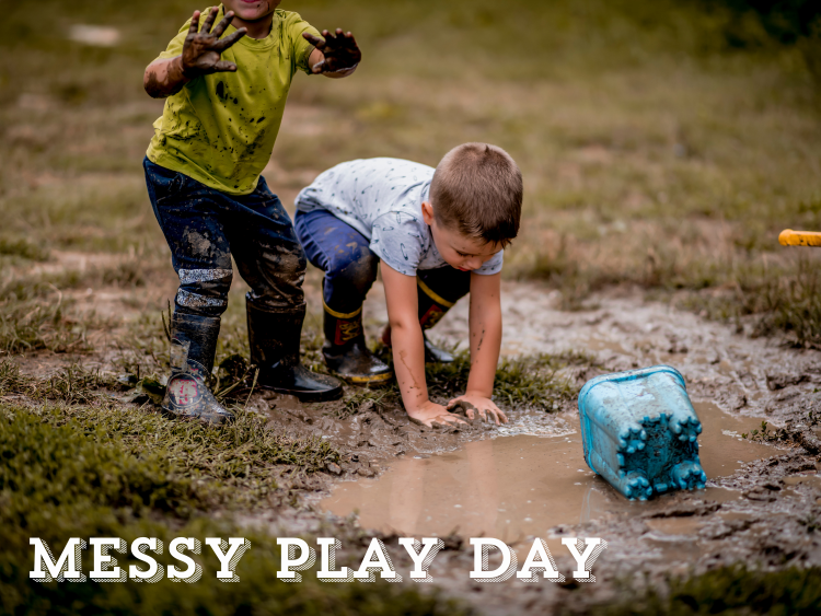 Messy Play Day event flyer