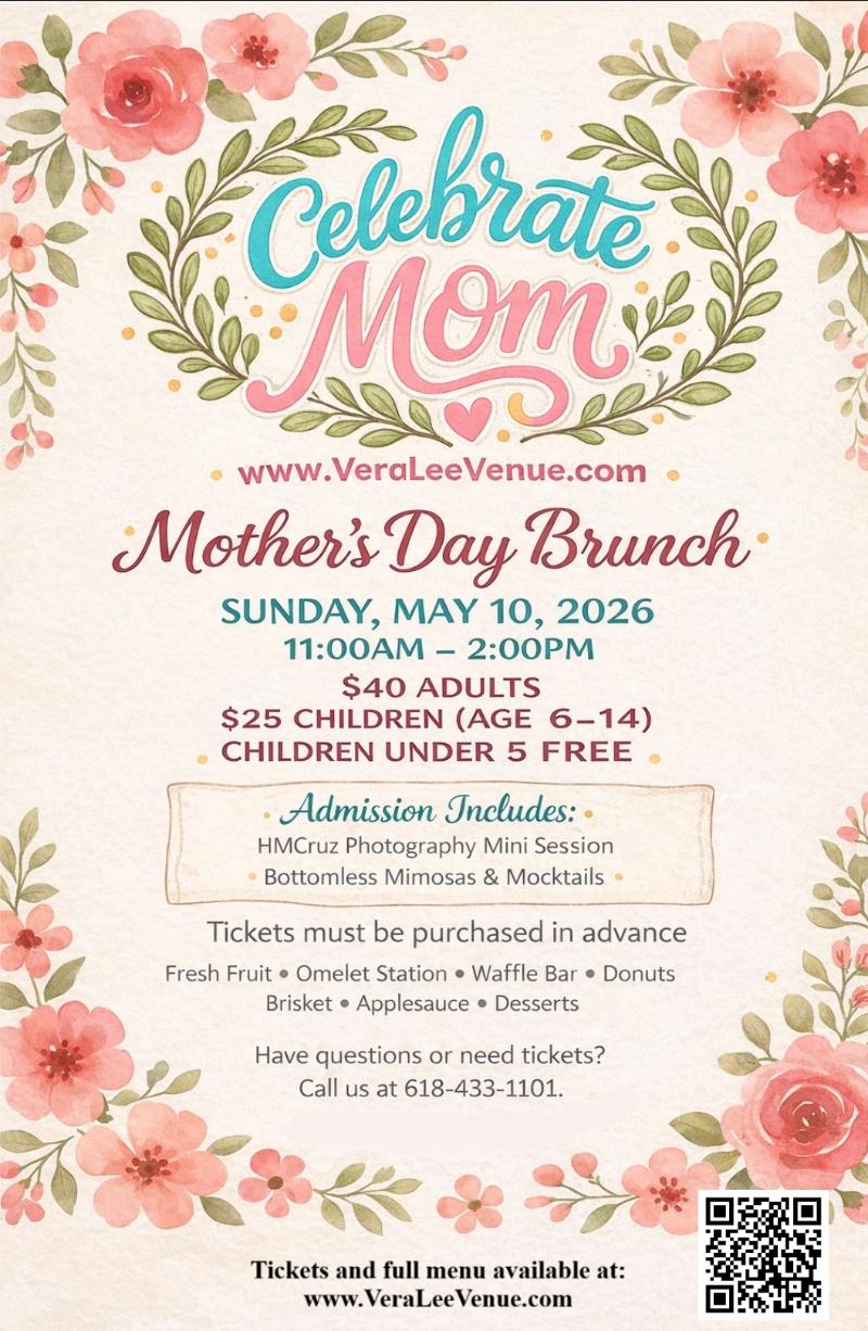 Event: Celebrate Mom 2026 - Mother's Day Brunch Sunday, May 10, 2026
