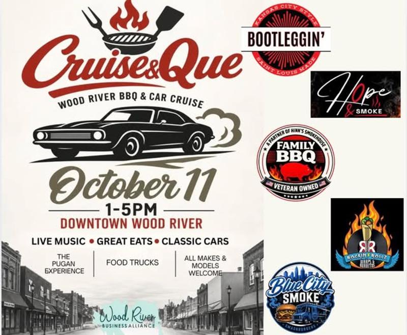 Wood River Cruise and Que event flyer