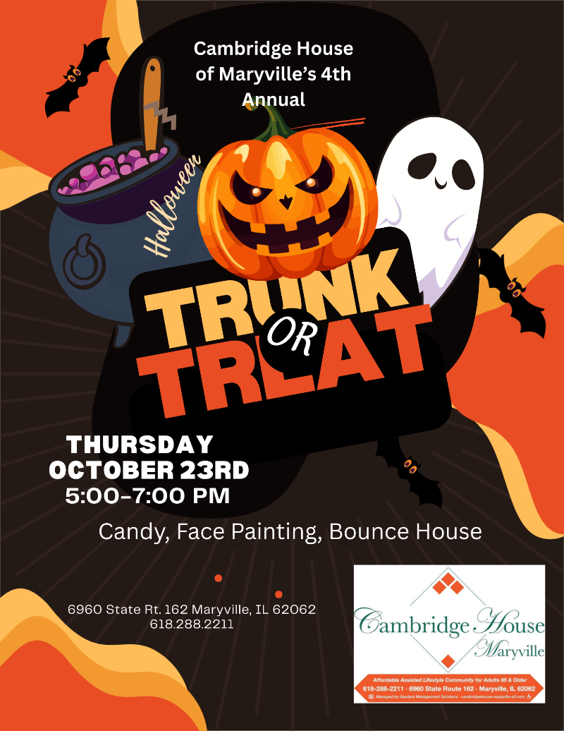 Cambridge House of Maryville's Annual Trunk or Treat event flyer