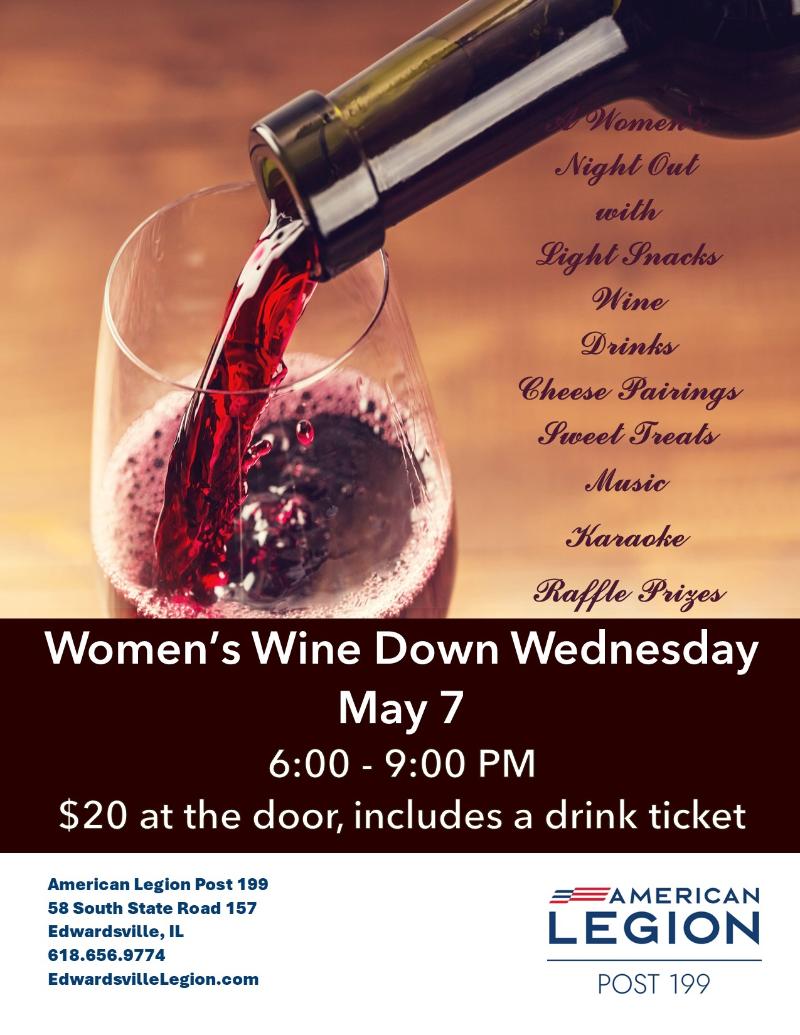 Women's Wine Down Wednesday  event flyer