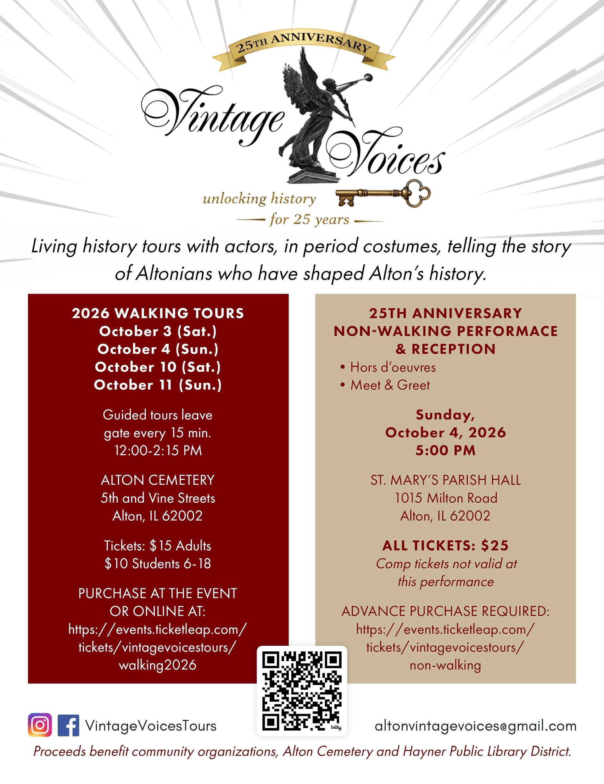 Vintage Voices 25th Anniversary Walking Tours