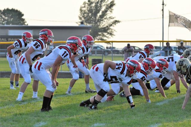Calhoun lined up on the field. (Photo by Bonnie Snyders)