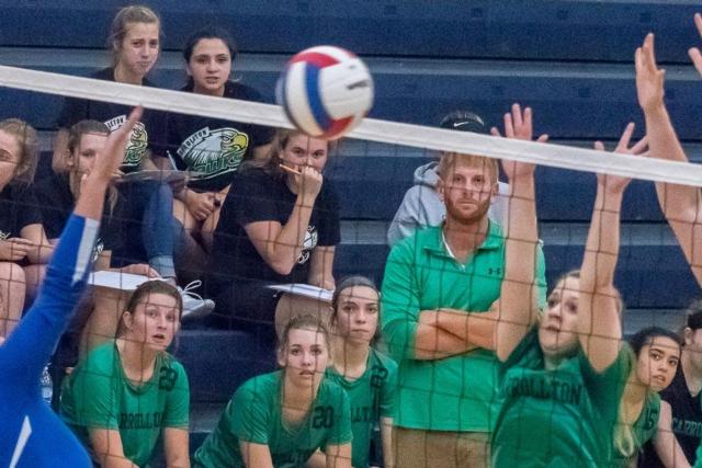 Carrollton Hawks and North Greene battled in a tough volleyball match on Monday night in White Hall. (Photos courtesy of Michael Weaver)