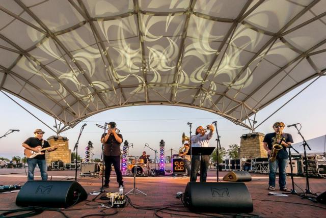 The Alton Amphitheater stage was in full form on Saturday during the first Alton Jazz & Wine Festival. (Photos courtesy of Michael Weaver)