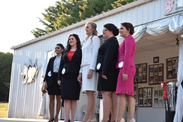 Miss Calhoun Contestants L-R: Kimberly Nicole Dalia De LaCruz, Katherine Elizabeth Simon, Kassidy Leigh Klocke, Melissa Kay Clark, and Sophia Catherine Klunk.