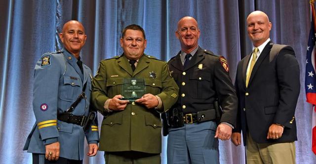 Captain Chris Turner with Kansas Highway Patrol, Trooper Matthew Johnson Illinois State Police, Captain Scott Carnegie Mississippi Department of Public Safety, Collin Mooney Executive Director of CVSA