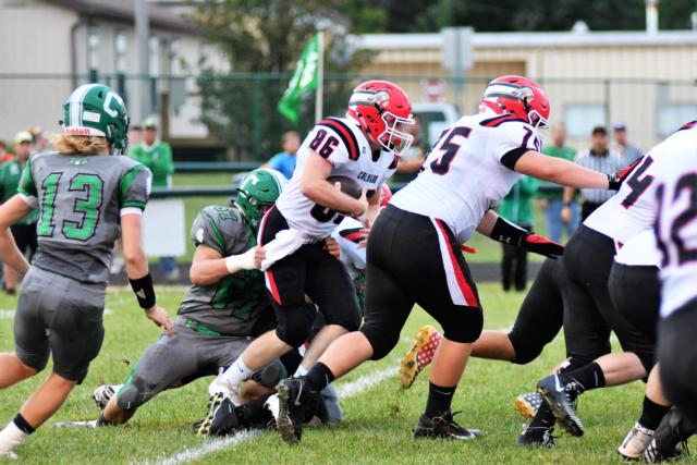 Calhoun in action last week against Carrollton. (Photos by Bonnie Snyders)