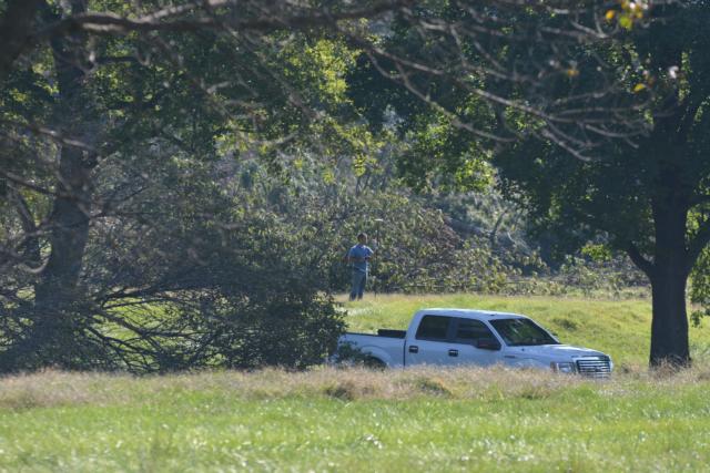 Site measurements are being taken to soon begin dirt work for the new transportation center.