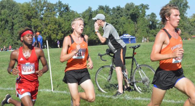 In front in a previous race, the Tigers' Roland Prenzler, Jack Pifer and Alton's Cassius Havis.
