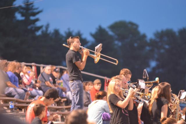 Calhoun's band and cheerleaders got the Warriors' spirit moving before the game started.