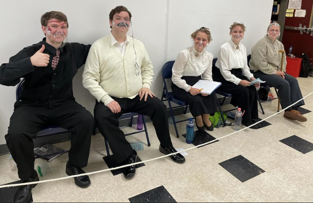 L-R is Gabe McPheeters, Gavin Goff, Irene Mossman, Pamela Mossman, and Ella Cardel.