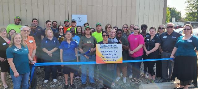 Theresa Colins - CEO, Dustin Heiser- Wellness Center Manager, and Gordon Voumard- Farm Manager represented Senior Services Plus (SSP) at the September ribbon cutting.