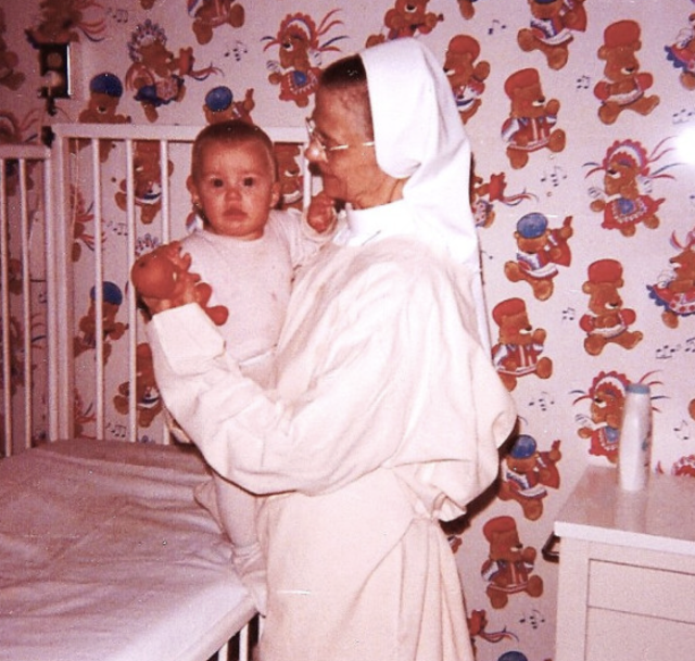 Sister M. Leopolda Ording with child.