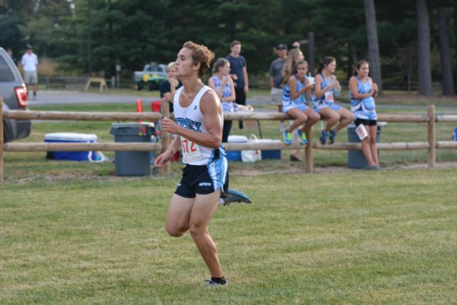 Jersey's Nick Reynolds heads to his second place finish on Monday.