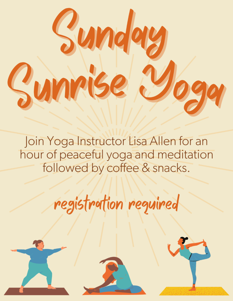 Sunrise Sunday Yoga event flyer